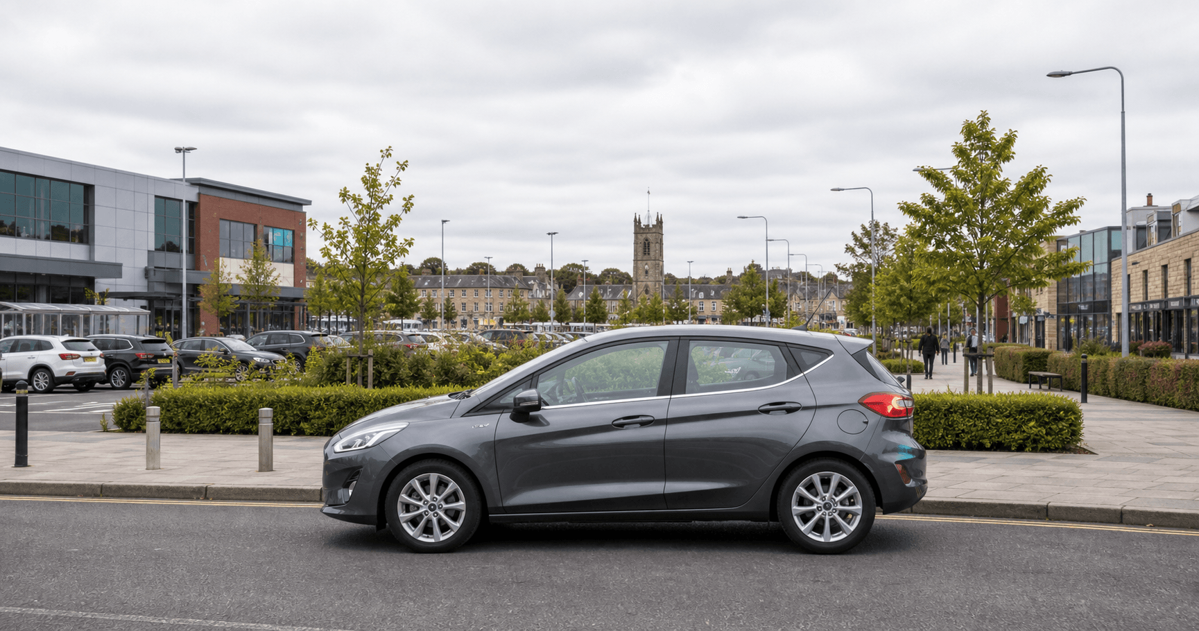 Compact hire car ready for practical travel around Trowbridge
